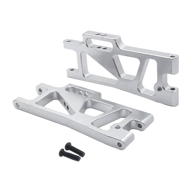 2 piezas de repuesto para brazos oscilantes delanteros inferiores, modificación para Wltoys 104009 plata