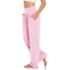 thumbnail image 5 of Pantalones de yoga anchos con bolsillos para mujer - Pantalones palazzo de cintura alta, poliéster/spandex, para todas las ocasiones - Tallas S-XXL, 5 of 5