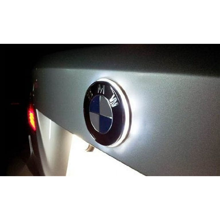 1x 82mm Emblem LED White Background Logo Light for BMW 3 4 5 6 7