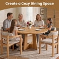 thumbnail image 2 of 47''Round Dining Table for 4-6, PAPROOS Large Wood Kitchen Table, Dining Room Table with Thickened Wooden Tabletop, Circle Dinning Table Dinner Table for Kitchen Dining Room, Oak(Only Table), 2 of 7