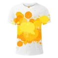 thumbnail image 3 of Sngxgn T-Shirt Summer Top Print Vintage Casual Short Sleeve T-Shirt(Yellow,L), 3 of 3