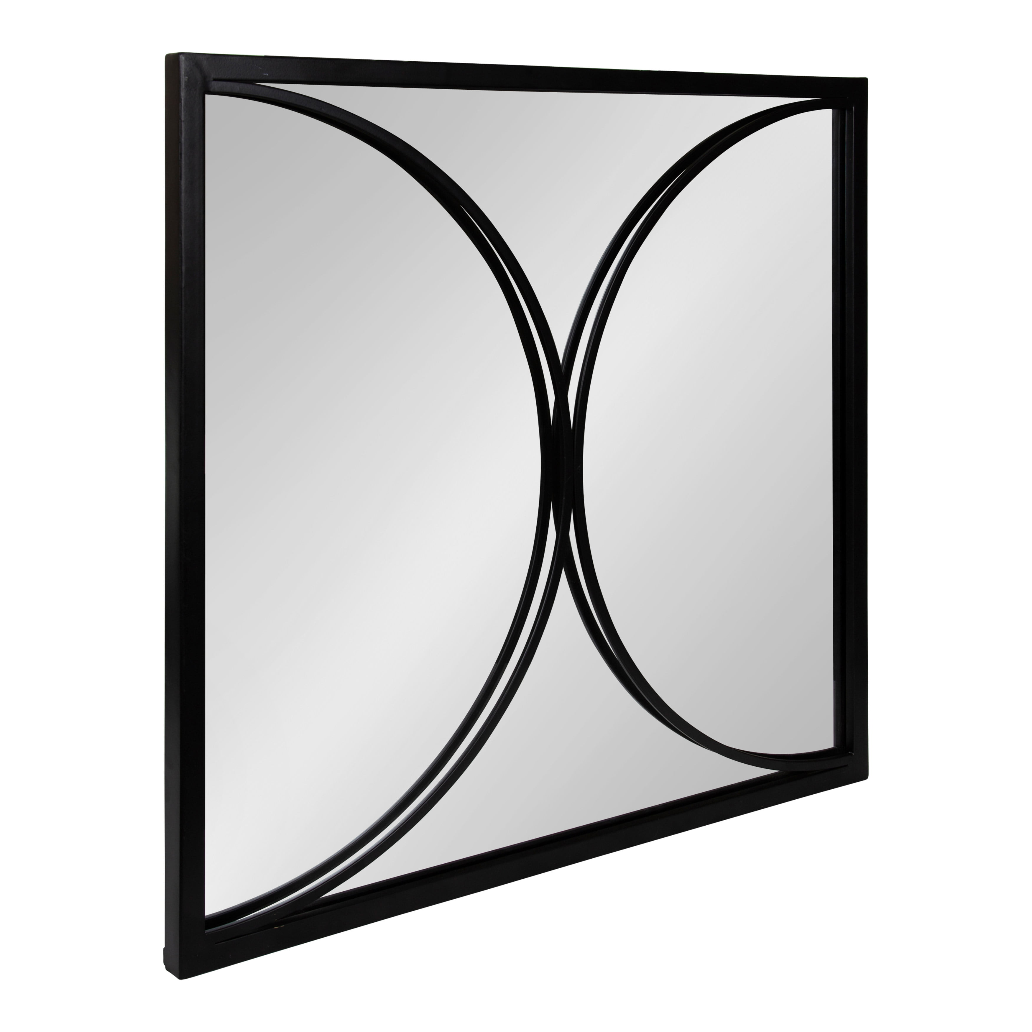 Kate and Laurel Olea Modern Square Metal Framed Wall Mirror, 28 x 28 ...