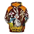 thumbnail image 5 of Looney Tunes Cartoons Hoodie 3D Print Pullover Hooded Long Sleeve Sweatshirts Tops Blouse with Pocket for Mens Womens, 5 of 7
