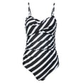thumbnail image 3 of MKLEKYY Swimsuits for Women Women's Bandeau Swimsuits Front Swimwear Strapless Ruched Bathing Suits, 3 of 8