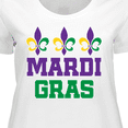 thumbnail image 4 of Inktastic Mardi Gras Fleur de Lis trio Women's Plus Size T-Shirt, 4 of 5