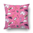 thumbnail image 1 of BSDHOME Pattern With Unicorn Stars Moon Rainbows Crystal Books On Pink Magic Collection Pillowcase Pillow Cushion Cover 20x20 inch, 1 of 1