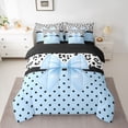thumbnail image 2 of Castle Fairy Dreamy Ribbon Bowtie Twin Bedding Sets,Black Leopard Bedding Comforter Set, 2 of 8