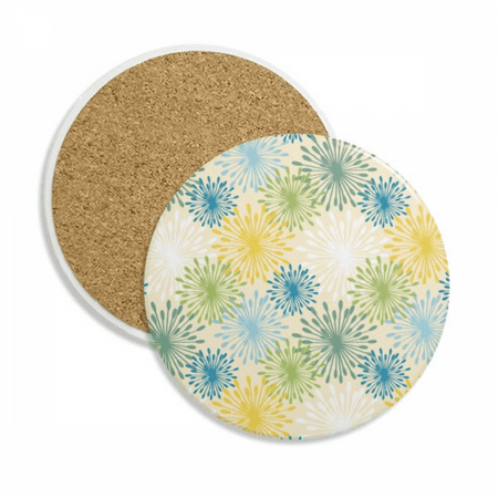 

Flower Color Dandelion Coaster Cup Mug Tabletop Protection Absorbent Stone