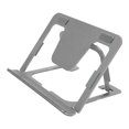 thumbnail image 5 of Soporte para tableta de aleación de aluminio portátil plegable gris para escritorio, teléfono, tableta, soporte para dibujo para teléfono móvil de 5 a 14 pulgadas, 5 of 5