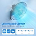 thumbnail image 3 of Wall-Mount Fan with Remote, TaoTronics 16 inch Wall Fan with 3 Wind Modes, 8 Hour Timer, 90 Degree Oscillating,Black New, 3 of 9