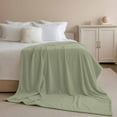 thumbnail image 2 of Throw Blanket for Couch Sage Green Soft Fleece Flannel Blankets Cozy Lightweight Blanket for Home Sofa Living Room Spring Green Solid Color Bed Throws 30" x 40", 2 of 9