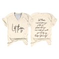 thumbnail image 3 of Tittly T Shirts for Women V Neck T Shirts Shirt For Women Let Them Misunderstand You T Shirt Inspirational Graphic Tees Motivational Gift Tops Graphic Tees Tshirts Shirts Beige L, 3 of 3