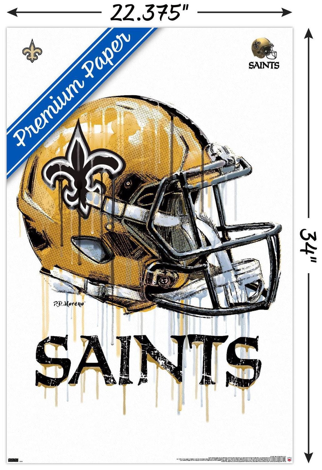 NFL New Orleans Saints - Casque anti-goutte 20