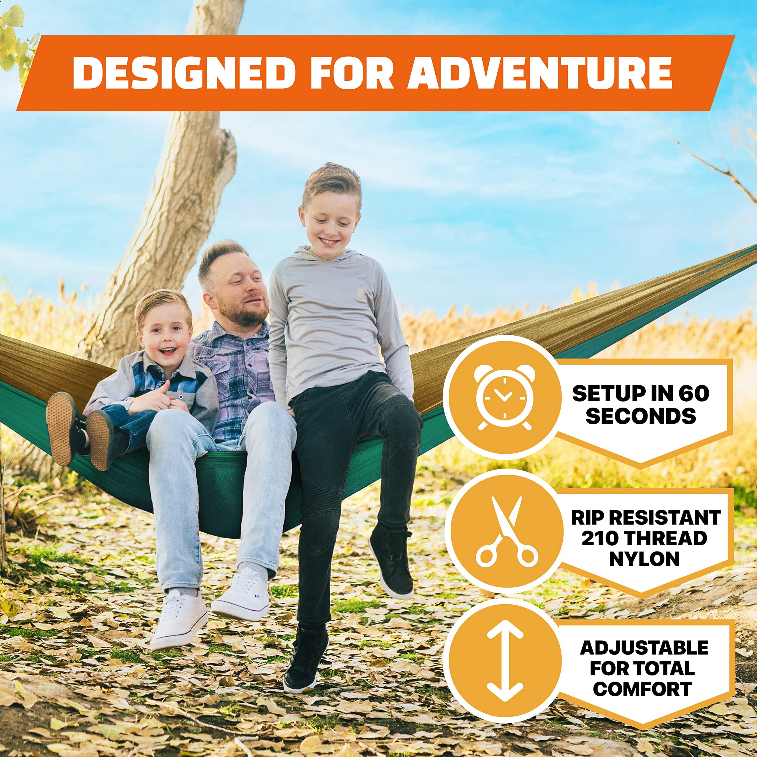 Camping Hammock For Adults & - Portable Hammocks Outside Hamacas Para Adultos Outdoor Single Double Two 2 Person Hamaca/hamacs/amacas Heavy Duty Tree Travel Hamock