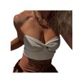 thumbnail image 3 of Front Twist Knot Off Shoulder Camisole Chic Women Knitted Strapless Tube Top Summer Fashion Backless Crop Top Streetwear, 3 of 4
