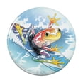 thumbnail image 1 of Surfing Surf Rainforest Tree Frog Tropical Kitchen Refrigerator Locker Button Magnet, 1 of 6