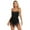 Black, variant on iEFiEL Womens Rhinestone Tassels Latin Dance Dress Tango Fringed Leotard Dress White XL