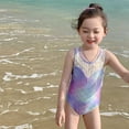thumbnail image 5 of Hiijoy Girls One-Piece Swimsuit Lace Sleeveless Swimwear Bathing Suit, Sizes 1-6, 5 of 8