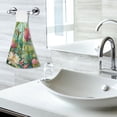 thumbnail image 7 of 2 Pieces Bathroom Towels Kitchen Towels Velcro Hand Wipes Dish Cloths & Dish Towels Washroom Towels Face Towel Hand Wipes Colorful Garden Lotus, 7 of 7