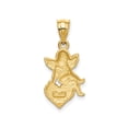 thumbnail image 3 of 14k Yellow Gold Angel Pendant with Red Enamel Heart for Women, Religious Christian Charm Jewelry Symbolizing Love, Faith, and Protection, Spiritual Catholic Necklace, 3 of 6
