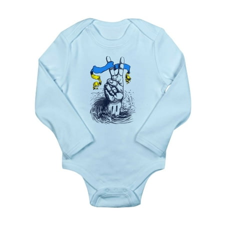 

CafePress - Pro Ukraine Support Ukrainian Flag Peace Body Suit - Long Sleeve Infant Bodysuit