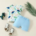 thumbnail image 5 of Tkrady Baby Boys Clothes Spring Summer New Comfortable Cute Pattern Short Sleeve Tshirt Tops Shorts 2 Piece Set, Sizes 0-3 Years, 5 of 7