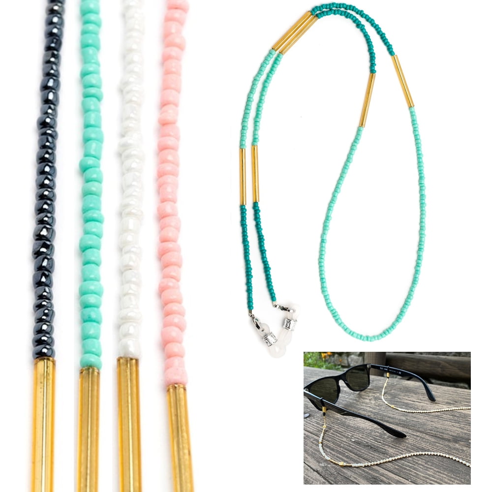 1 Fashion Beaded Eyewear Retainer Eyeglass Sunglass Neck Gold Chain