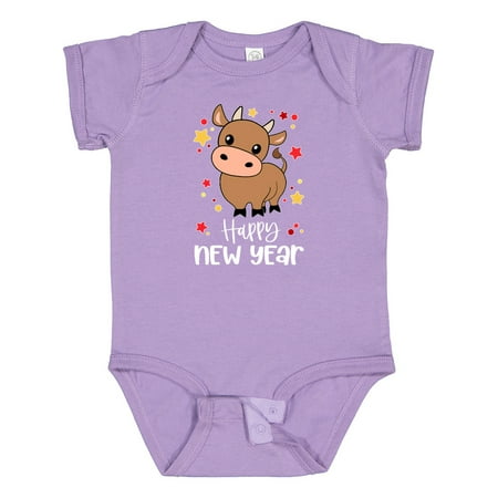 

Inktastic Happy New Year Cute Ox Gift Baby Boy or Baby Girl Bodysuit