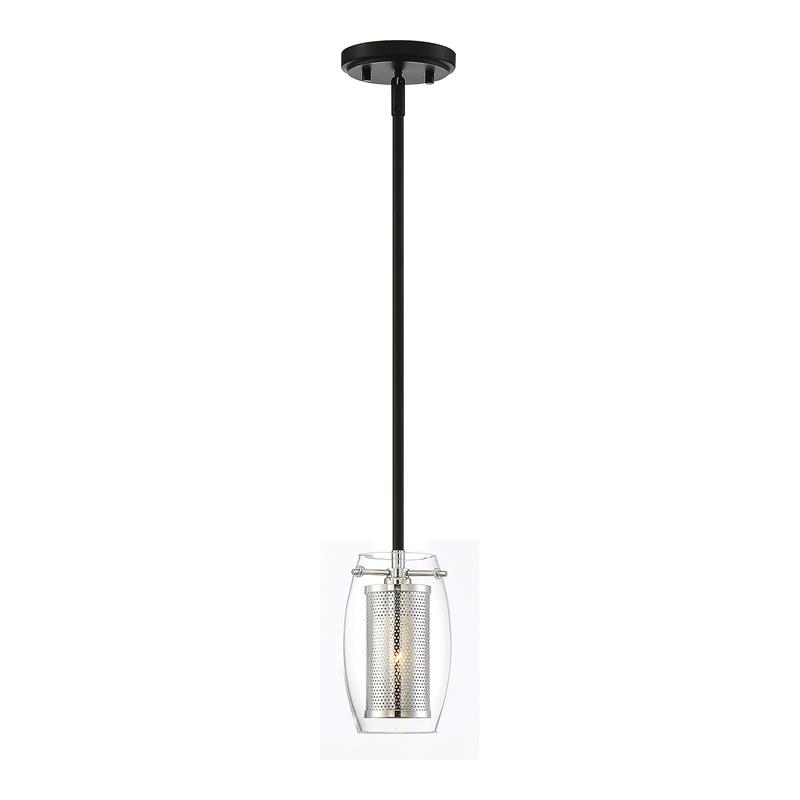 Savoy House Dunbar 4.75" 1 Light Traditional Metal Mini Pendant in
