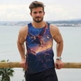 thumbnail image 6 of Logiee Starry Sky Flying Tiger Print Men's Workout Tank Top,Quick Dry Workout Tank Top,Gym Muscle Tee,Fitness Bodybuilding Sleeveless T Shirt-X-Large, 6 of 7
