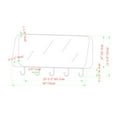 thumbnail image 4 of Walker Edison Rectangle Rounded Corner Wall Mirror with Hooks, Black, 4 of 5