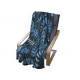 thumbnail image 4 of Indigo Soft Flannel Fleece Throw Blanket, Dark Green Backdrop Floral Swirl Leaves Branches Details Image, Cozy Plush for Indoor and Outdoor Use, 50" x 60", Turquoise Pale Blue, by Ambesonne, 4 of 6