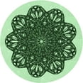thumbnail image 1 of Ahgly Company Machine Washable Indoor Round Transitional Medium Forest Green Area Rugs, 6' Round, 1 of 7