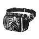thumbnail image 2 of Fotbe Gothic Skull Floral Art Cangurera Cuadrada con Estampado de Doble Capa, Bolsa de Cintura Ajustable Mini para Hombres y Mujeres, 2 of 9