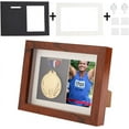 thumbnail image 5 of Medal Display Shadow Box Black Medal Display Case Natural Wood Photo Frames with Clear Window, 5 of 9