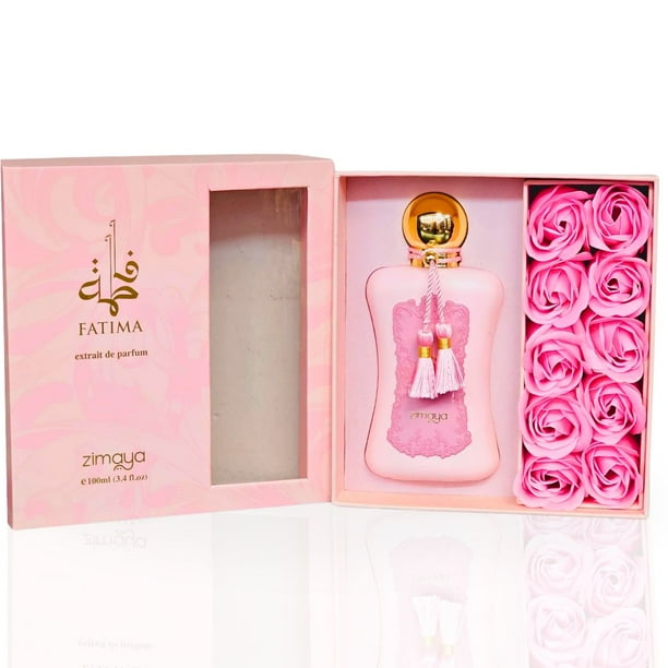 Afnan Zimaya Fatima Pink for Women Extrait de Parfum, 3.4 Ounce