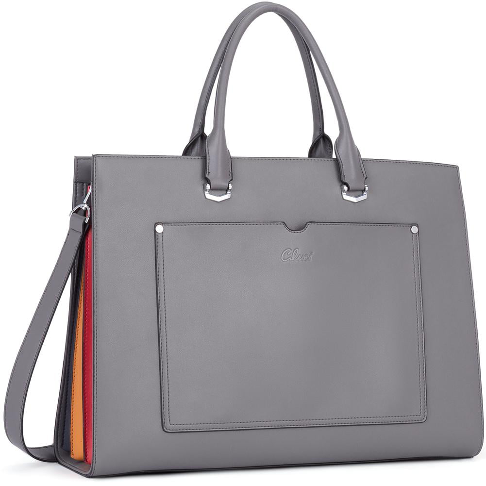CLUCI Briefcase for Women Leather Slim 15.6 Inch Laptop Business Work  Shoulder Bag