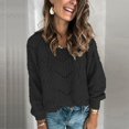thumbnail image 1 of MKLEKYY Pull pour Femmes 2024 Mignon Doux Col Rond Manches Longues Tricoté Creux, 1 of 1