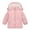 Pink, variant on Lanbubble Girls Fleece Lined Hooded Puffer Jacket Winter Coat, Warm Outerwear with Pockets, Sizes 5-12 Years