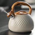 thumbnail image 1 of Pava para té Shoxil de acero inoxidable de 2,6 L con silbato y asa, 1 of 9