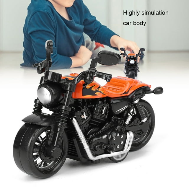 Modèle de Jouet Moto en Alliage Haute Simulation Véhicule à Rétrofriction Jouet pour Enfants