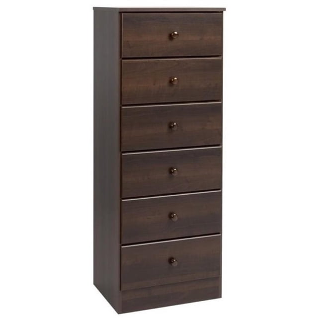Wright Home Commode de Lingerie en Bois Massif à 6 Tiroirs, Fini Espresso