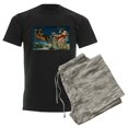 thumbnail image 6 of CafePress - Vintage Santa Sleigh Men's Dark Pajamas - Men's Dark Loose Fit Cotton Pajama Set, 6 of 7