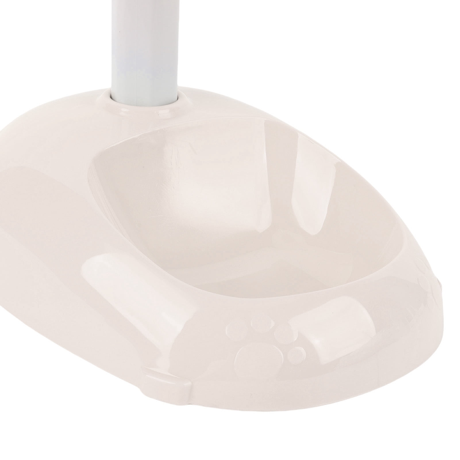 LAZIOEGR Pet Standing Water Dispenser, Height Adjustable 500ml (16.9 oz) Capacity Automatic Feeder for Puppy & Cat, Leakproof Removable Tank Design in Beige