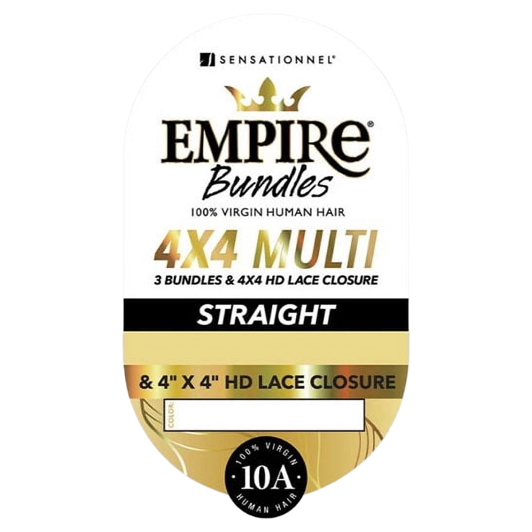 Sensationnel Empire Bundles 100% Virgin Human Hair HD Lace Closure 4X4 Multi Pack - STRAIGHT