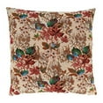 thumbnail image 3 of Fennco Styles Jacquard Floral Decorative Throw Pillow 18" W x 18" L – Ivory Flower Cushion for Couch, Sofa, Bedroom, Office and Living Room Décor, 3 of 4