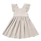 thumbnail image 4 of Vestido sin mangas de cuello redondo para niños, de verano, de color liso, con hombros descubiertos, cuello redondo, vestido de princesa, vestido transpirable para niños, parte superior de poliéster p, 4 of 5