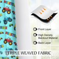 thumbnail image 6 of Monster Cartoon Truck Blue Pattern Blackout Curtains,Triple Weaved Fabric,Thermal Insulated,Room Darkening,Grommet Top,2 Panels,52x84in(132x213cm), 6 of 6