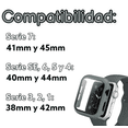 thumbnail image 2 of Correa para Apple Watch de Silicón + Case Protector de pantalla con Cristal Templado. Todas las series: 7, SE, 6, 5, 4, 3, 2, y 1 y tamaños: 41 mm y 45 mm Mamá Pulpo  Silicón con case, 2 of 4