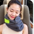 thumbnail image 4 of Grey Neck Pillow for Travel - Memory Foam, Comfortable & Breathable Soft Cotton Pillow Neck and Shoulder Support Portable, Lightweight Machine-Washable Flight Travel Pillows, 4 of 6